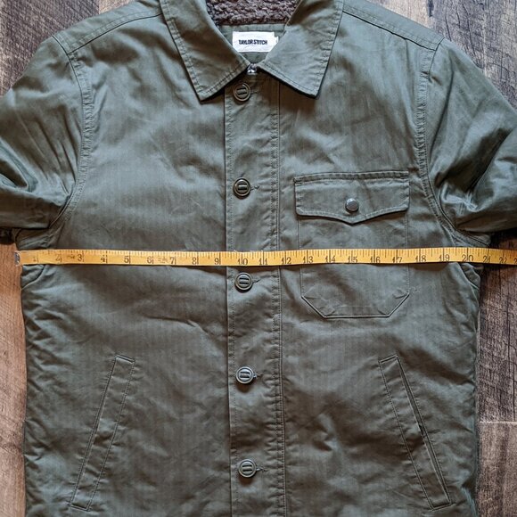 Taylor Stitch Sherpa Lined Watts Jacket Olive Green Small - Picture 9 of 9